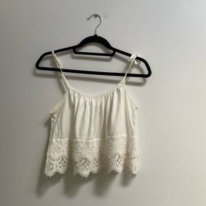 Zara Crochet Lace Crop Tank Top S